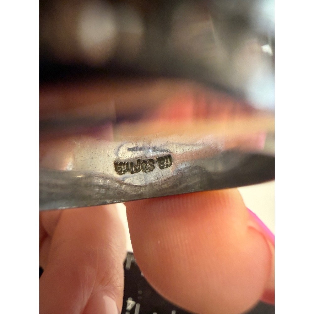 Lia Sophia Silver Tone Multi Row Crystal Baguette Statement Band Ring Size 10 - Picture 3 of 4